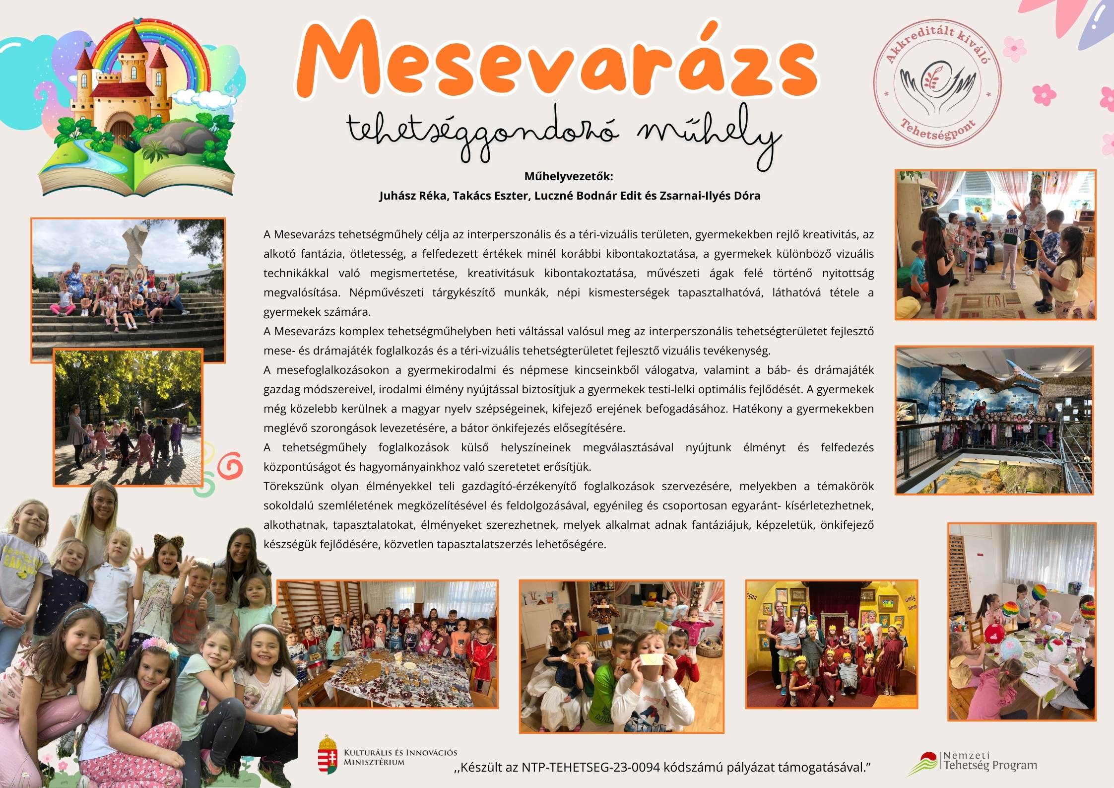 A Mesevarázs tehetséggondozó műhely plakátja jpg kép formátumban