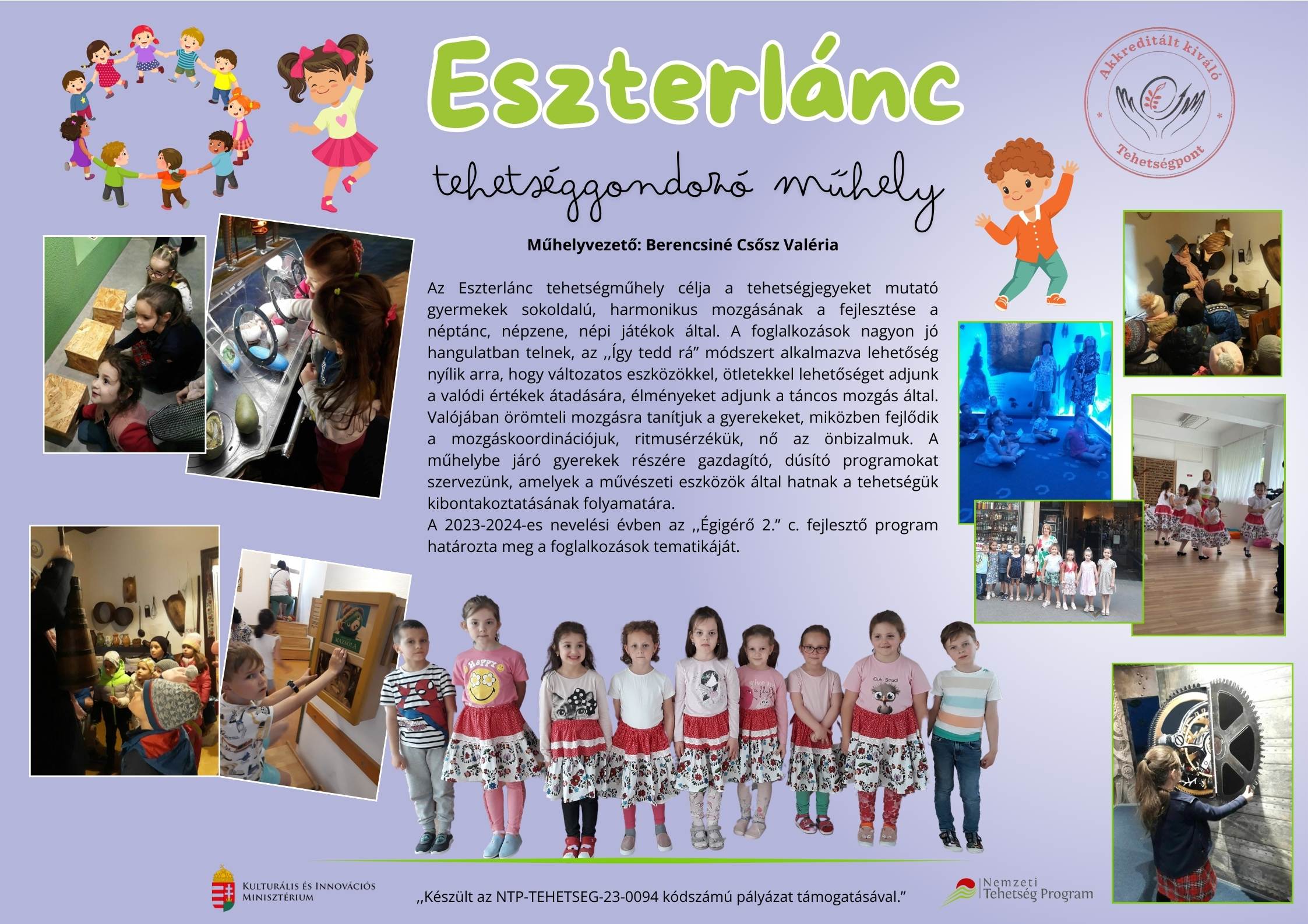 Az Eszterlánc tehetséggondozó műhely plakátja jpg kép formátumban